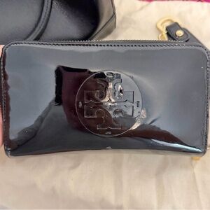 Tory Burch Black Patent Leather Wallet